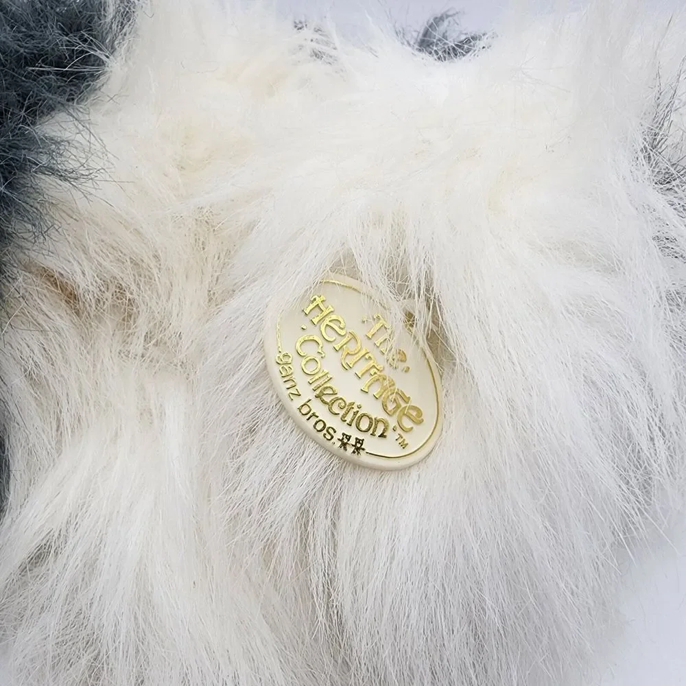 Vintage SHEEP DOG‎ Ganz Heritage Collection GOOGLES White Gray Plush 16